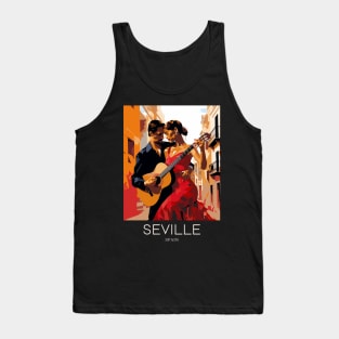 A Pop Art Travel Print of Seville - Spain Tank Top